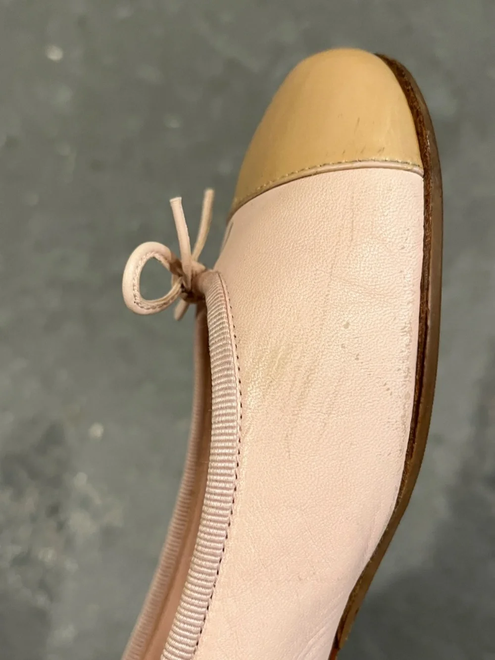 CHANEL Coco Jazz Pink Lambskin CAP toe ballet flats Size 38.5